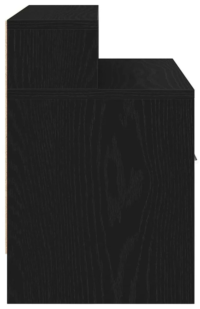 éjjeliszekrények fiókos 2 db fekete tölgy 51 x 31 x 47 cm