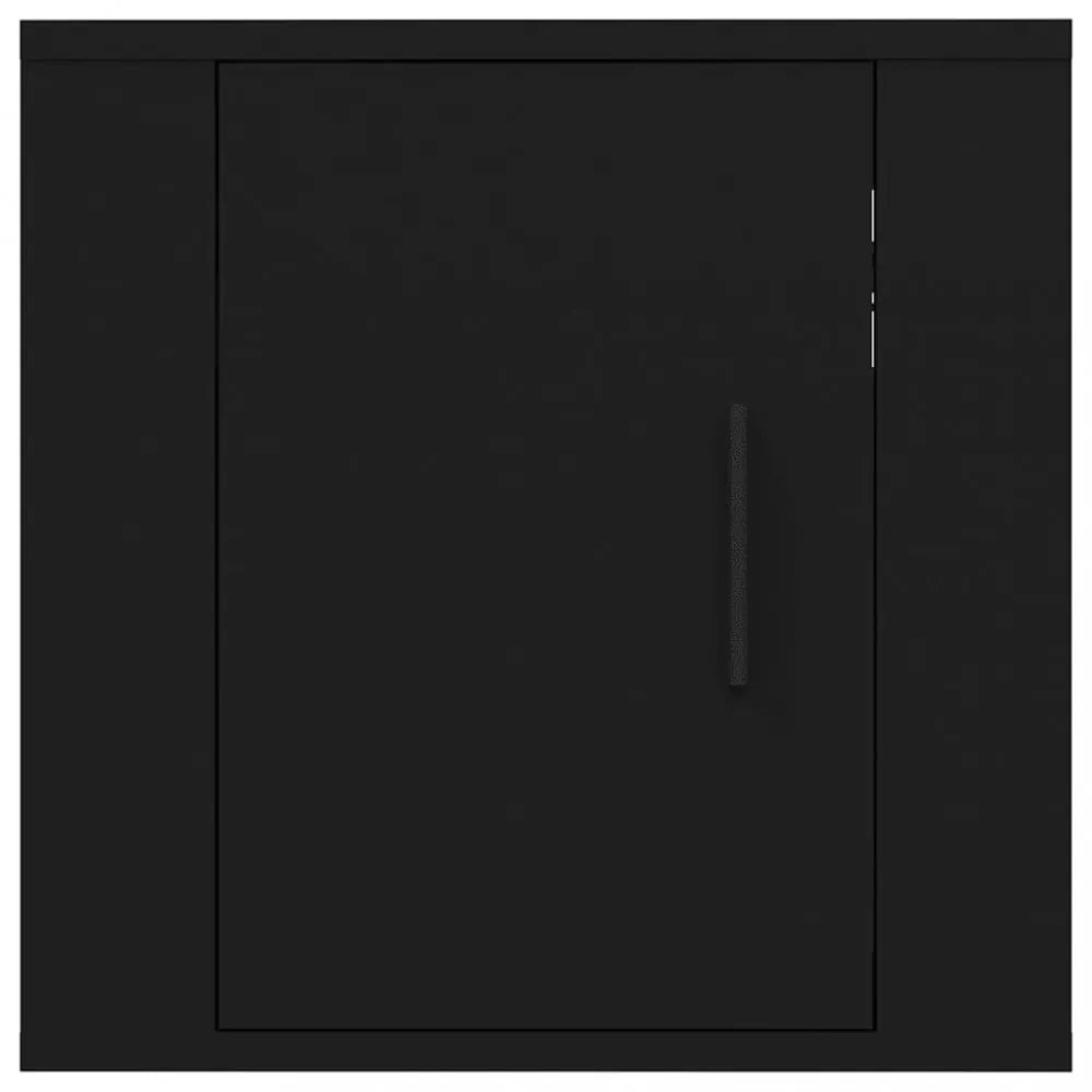 2 db fekete falra szerelhető TV-szekrény 40 x 34,5 x 40 cm