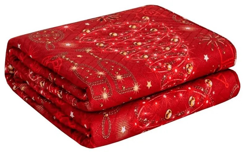 Ágytakaró CHRISTMAS MAGIC, piros Méret: 220 x 240 cm