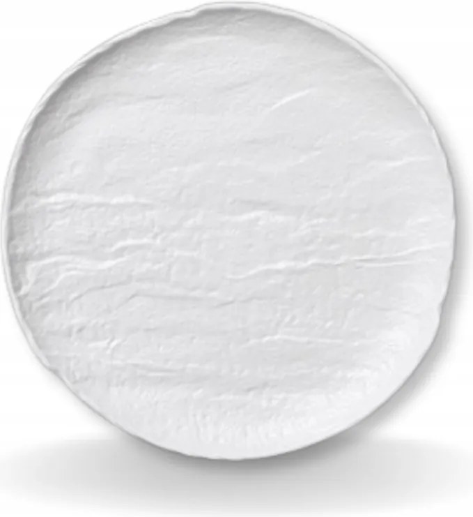 Ebédlő tányér Wilmax 28 cm fehér porcelán, kő utánzat