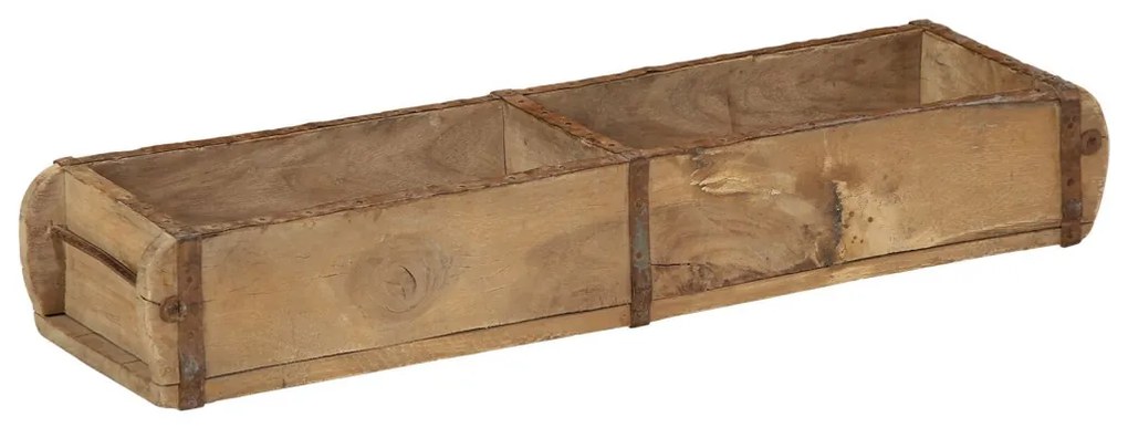 Tálcák 4 db 60,5x15x9 cm Tömör Fa Újrahasznosított