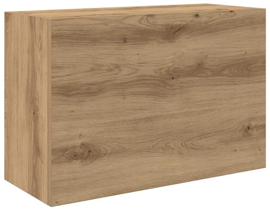 kézműves tölgy szerelt fa fali fürdőszobaszekrény 60x25x40 cm