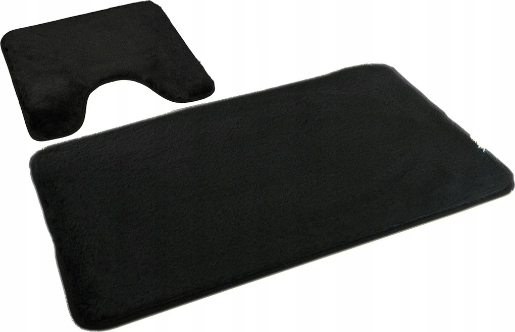 Fürdőszobaszőnyeg 2 részes Lombok Euromat bolyhos fekete