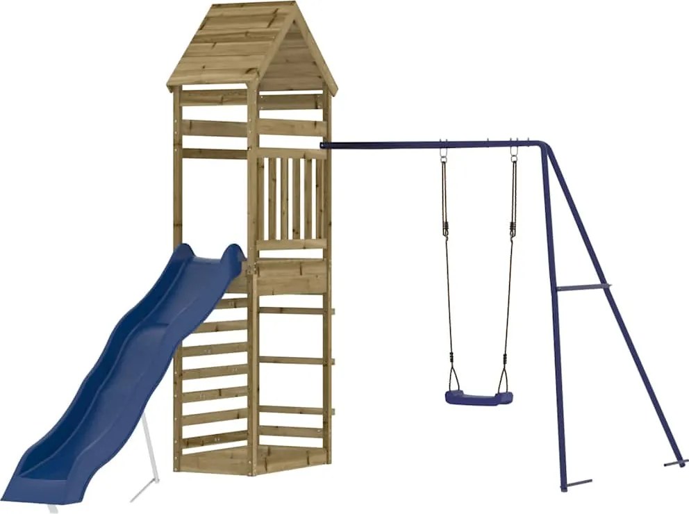 vidaXL impregnált fenyőfa kültéri játszószett