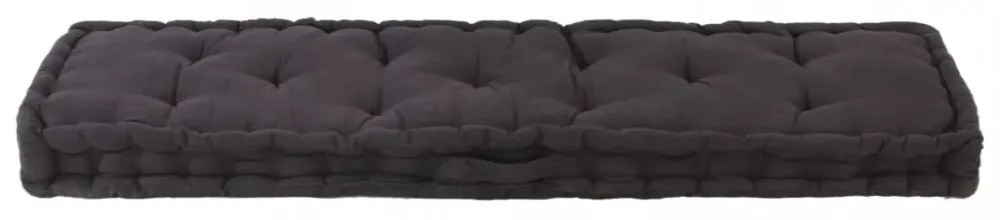 fekete pamut raklappadló-párna 120 x 40 x 7 cm