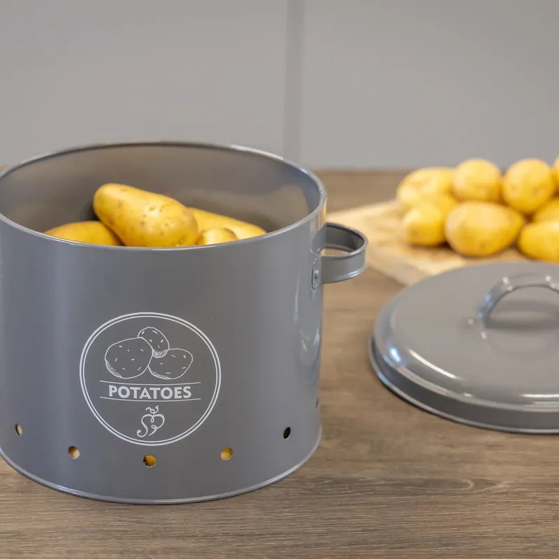 Burgonyatároló, sötétszürke, 5,94 literes