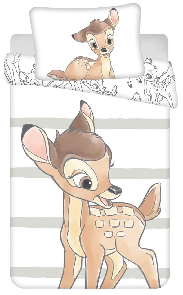 Pamut ágyneműhuzat babaágyhoz 100x135 cm Bambi – Jerry Fabrics
