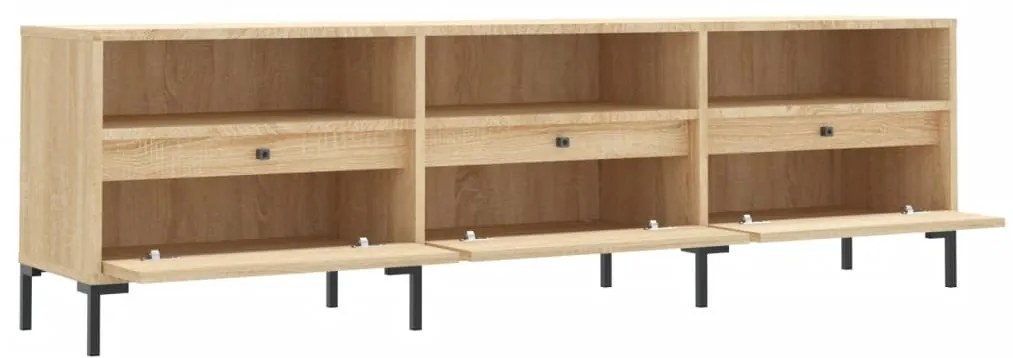 sonoma tölgy színű szerelt fa fali TV-szekrény 150x30x44,5 cm