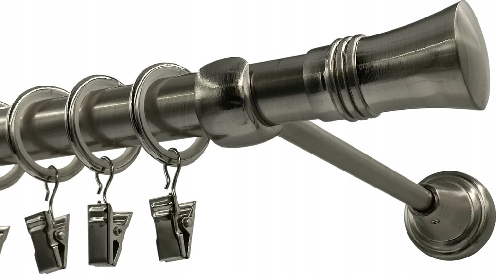 Fém Függönykarnis 19mm Nikkel Ezüst 140cm galvanizált