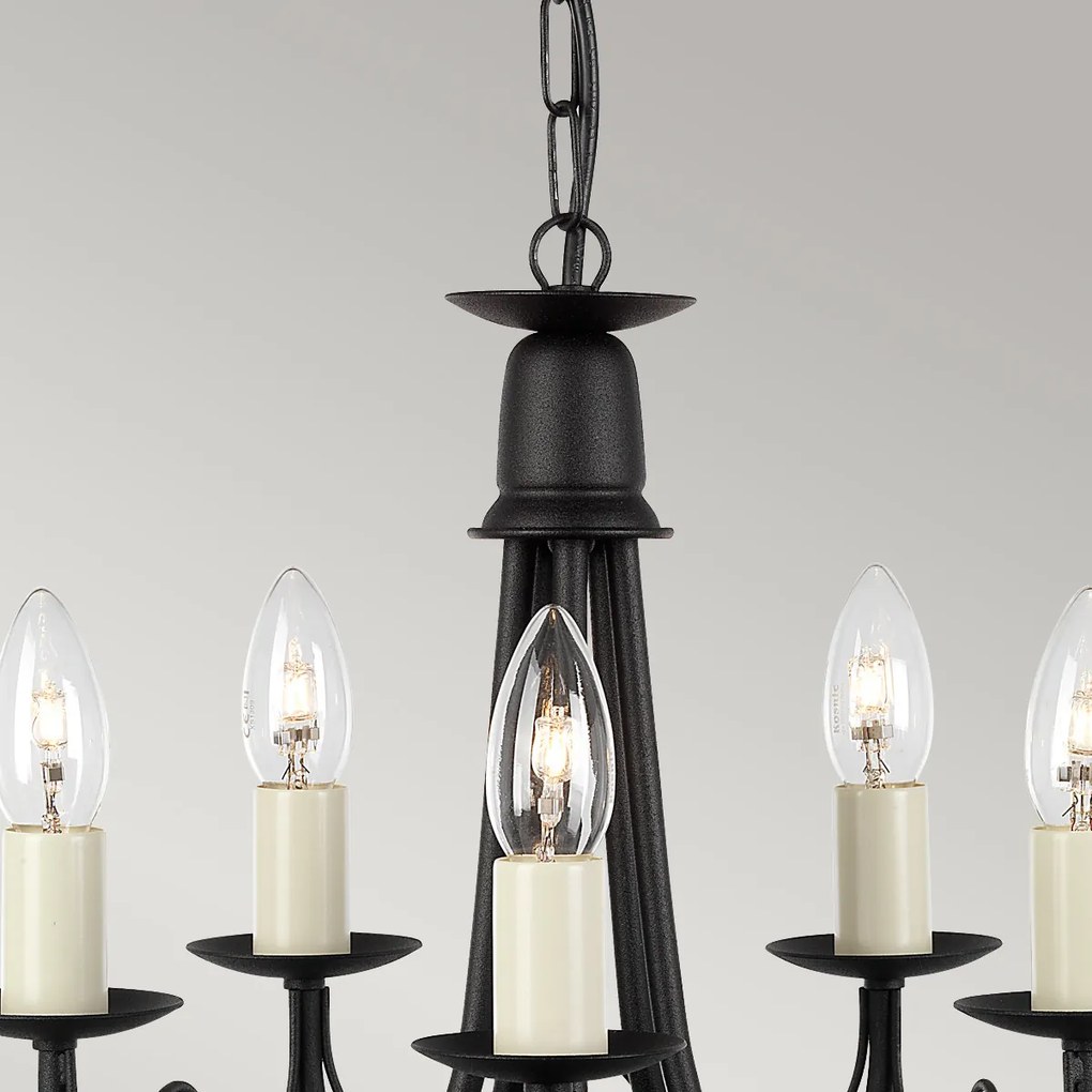 Elstead klasszikus csillár minster fekete elsmn5-black