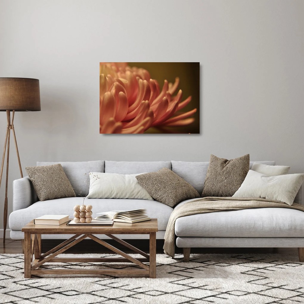 A virág részletének képe (üvegen) (70x50 cm)