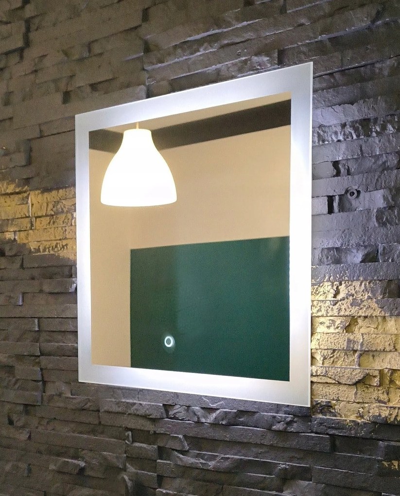 Lena Led tükör 50×50 cm Fürdőszoba, Öltöző, Nappali, Iroda Érintőképernyős
