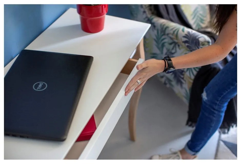 Lillo fehér íróasztal, hosszúság 65 cm - Ragaba