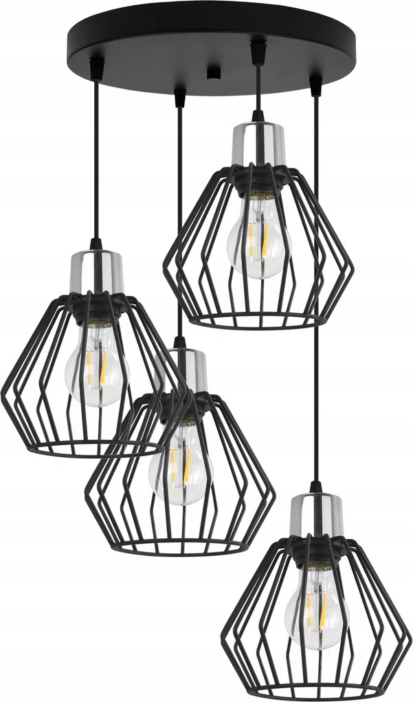 Mennyezeti Lámpa Lógó Csillár Fekete Glamour Modern Nappali Szoba