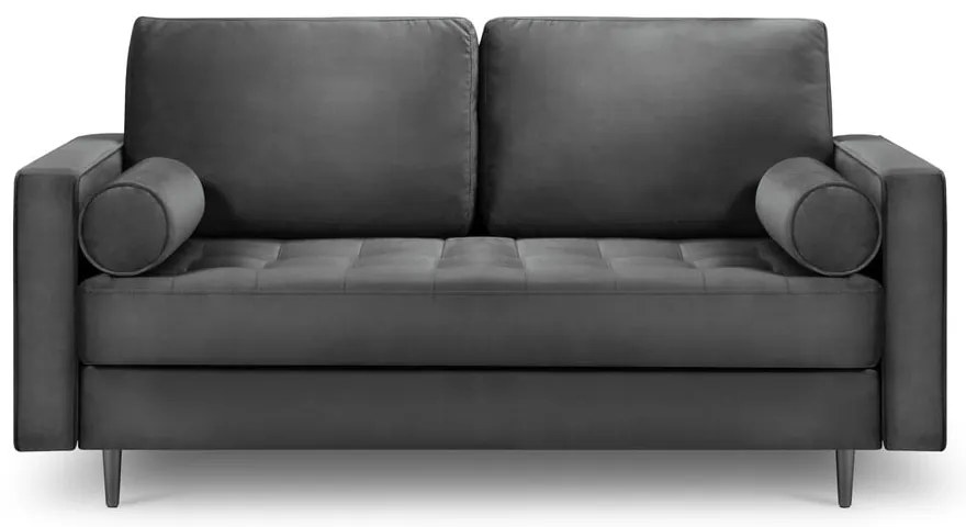 Santo sötétszürke bársonykanapé, 174 cm - Milo Casa