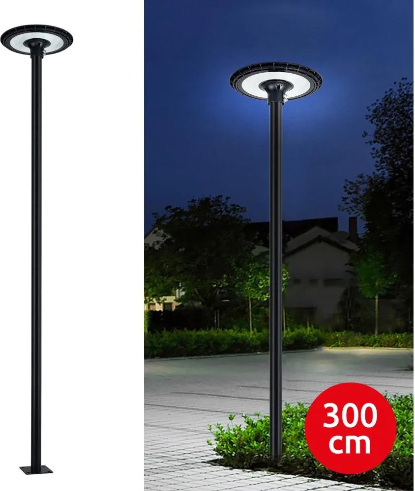 Brilagi-LED kültéri utcai lámpa 3 m magas oszloppal URBANSPARK LED/120W/230V fekete IP65