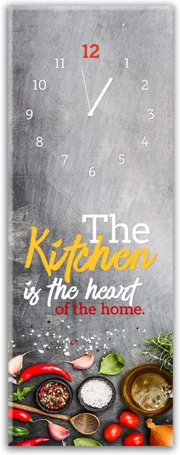 Glassclock Kitchen Heart falióra, 20 x 60 cm - Styler