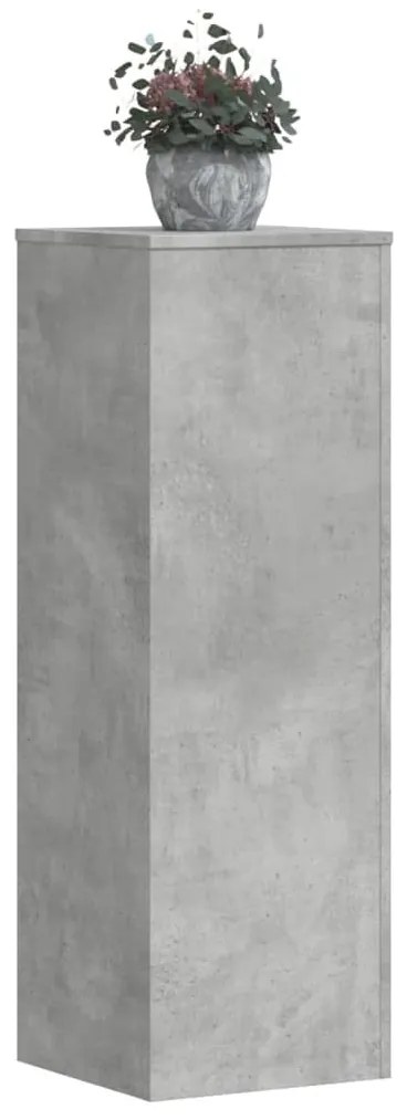 betonszürke szerelt fa növényállvány 33 x 33 x 100 cm