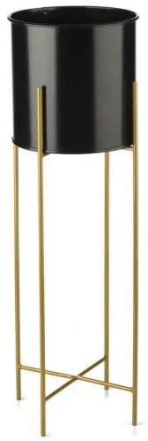 Virágállvány 75x17 cm fekete/arany