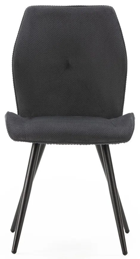 Fekete kordbársony étkezőszék szett 2 db-os Adaya – Marckeric