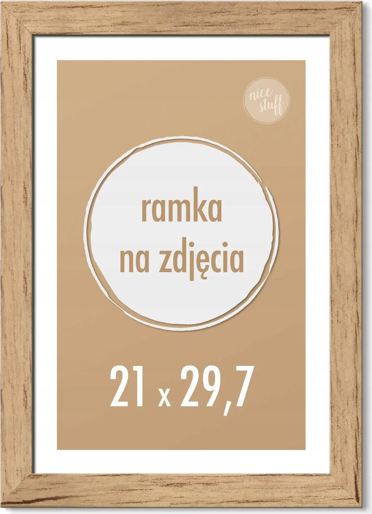 Képkeret 21x29,7 cm 29,7x21 A4 Nyírfa