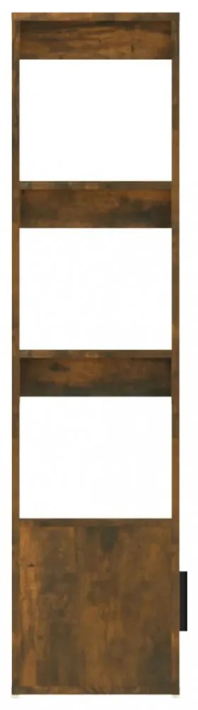 füstös tölgy színű szerelt fa tálalószekrény 80x30x119,5 cm