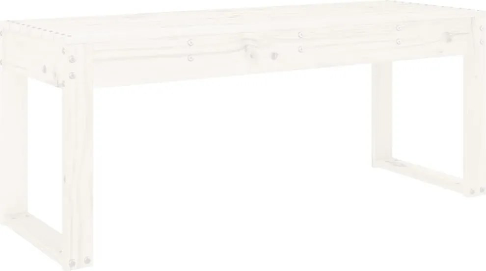 vidaXL fehér tömör fenyőfa kerti pad 110x38x45 cm