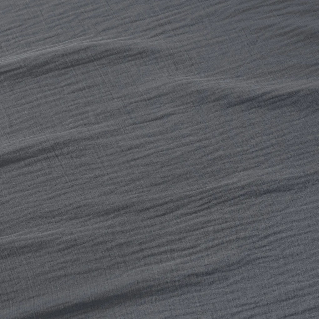 Goldea muszlin párnahuzat - antracit 40 x 40 cm