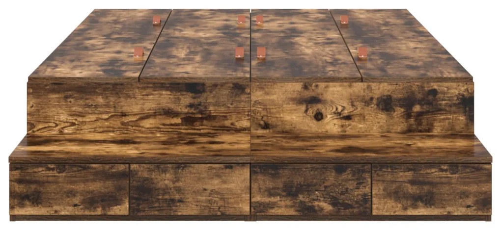 tároló ágykeret Füstölt tölgy 120x200 cm