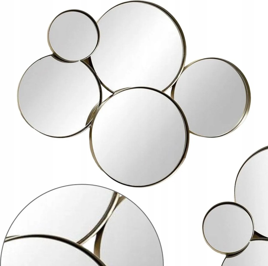 Nagy Fali Tükör Arany Modern Nappali Glamour Dekoráció