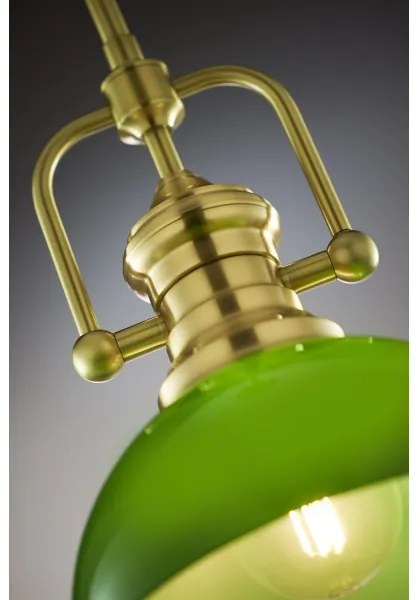 Jupiter 2073 - rúdra szerelt csillár PLATINO 1xE27/15W/230V zöld/arany