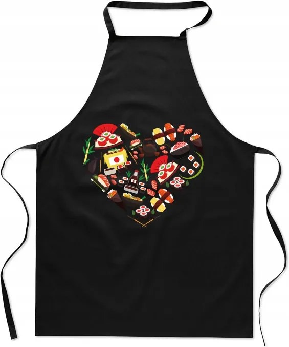 Konyhai kötény Sushi Japán konyha Love Szív Japán Love