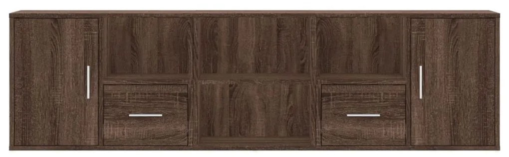 barna tölgy színű szerelt fa sarokszekrény 160 x 40 x 45 cm