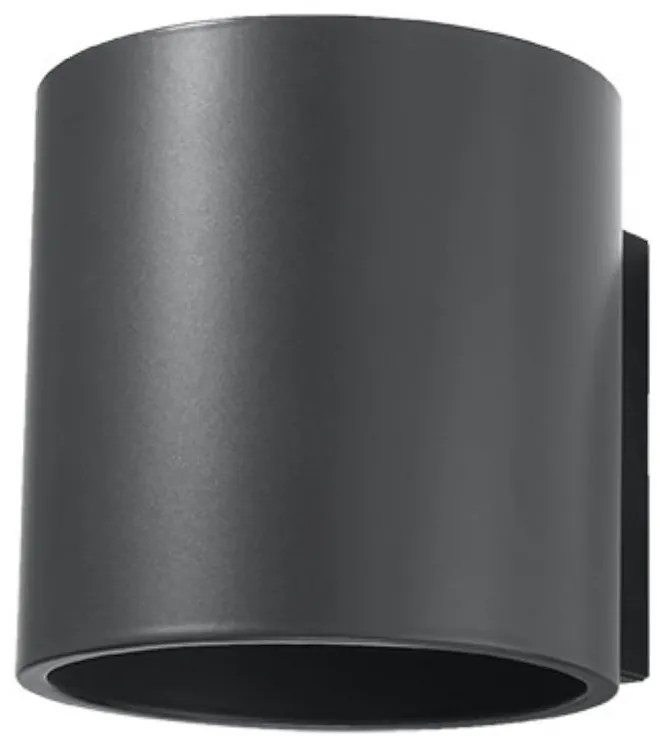 Sötétszürke fali lámpa ø 10 cm Roda – Sollux