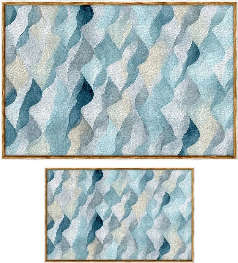 Kék fürdőszobai kilépő szett 2 db-os 60x100 cm – Foutastic