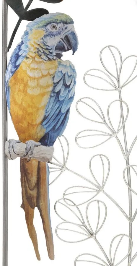 Vas fali panel papagáj 28,6x2,5x74,3cm