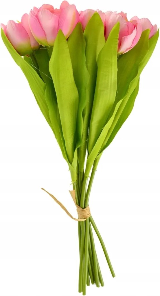 Tulipán csokor Mesterséges Világos Rózsaszín 40 cm Saco
