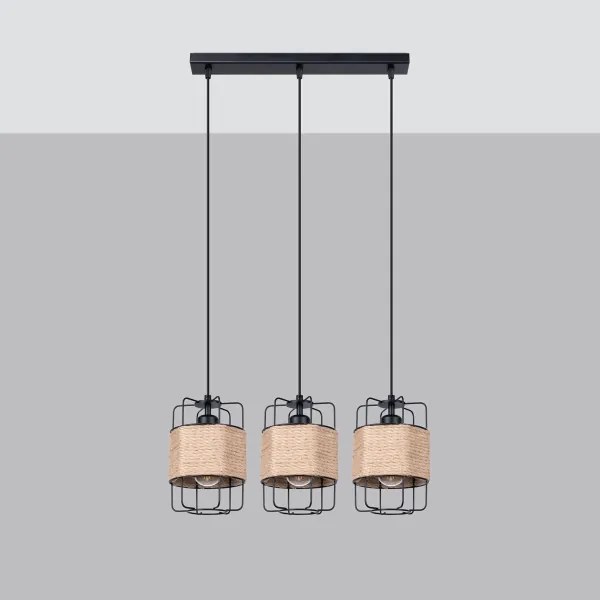 Sollux SL.1301 - Csillár zsinóron GIZUR 3xE27/15W/230V