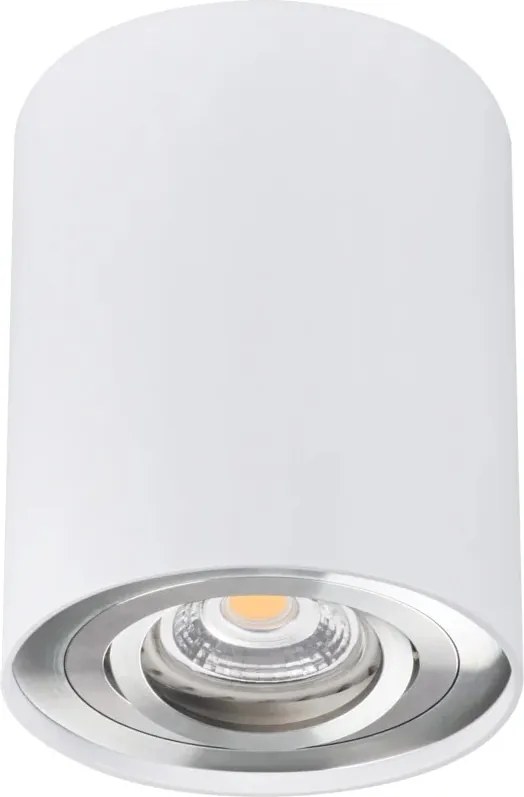 Mennyezeti spot lámpatest állítható fehér ezüst spot cső Kanlux