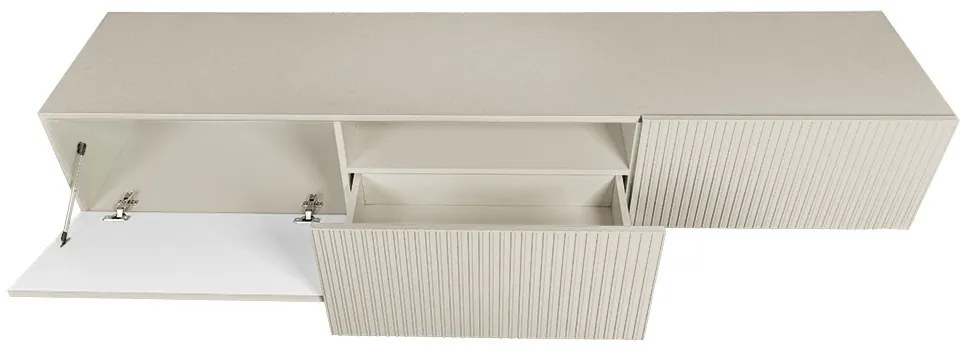 Nicole fali TV szekrény 200 cm fiókkal - matt kasmír