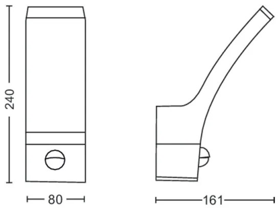 Philips-LED Kültéri fali lámpa érzékelővel SPLAY LED/12W/230V 4000K IP44