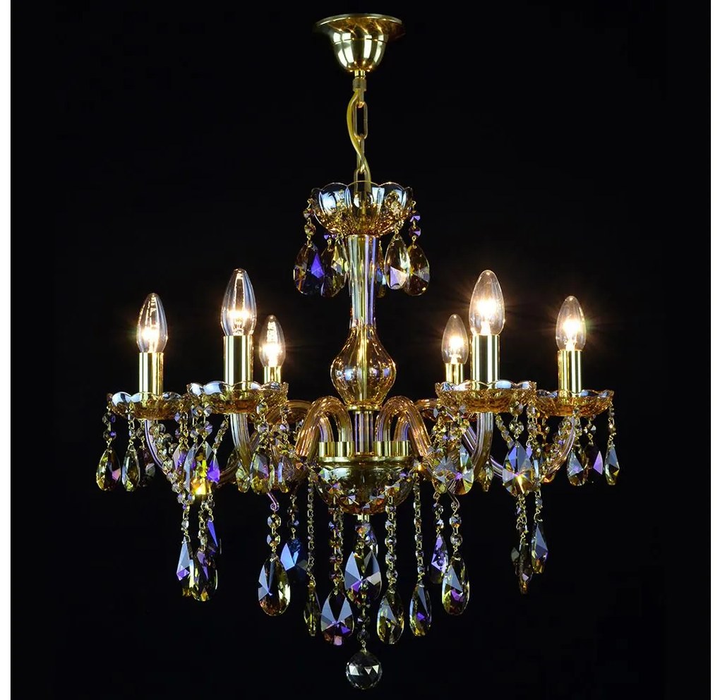 Wranovsky JWZ167061100 - Kristály csillár láncon CLARIT 6xE14/40W/230V