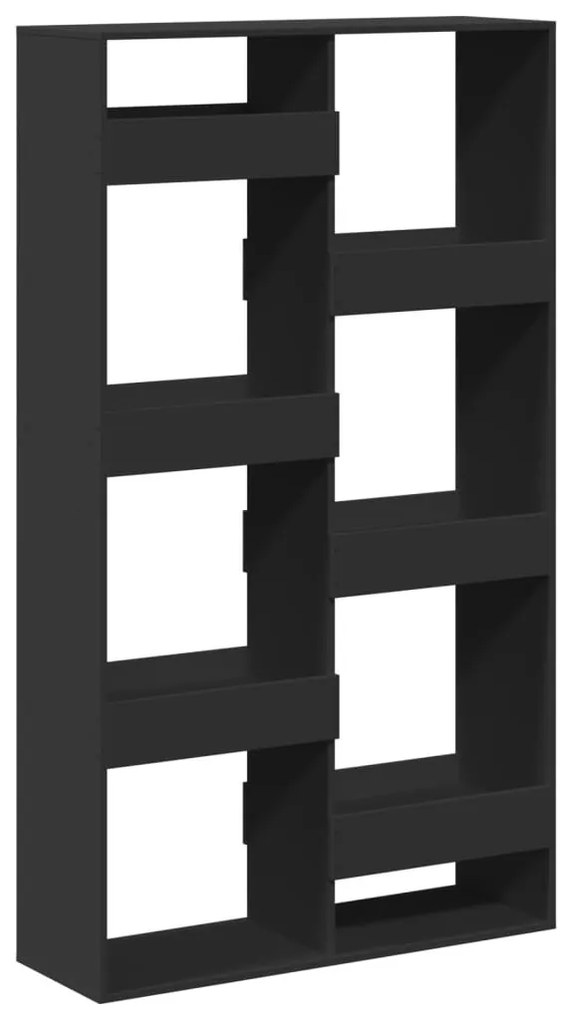 fekete szerelt fa könyvespolc 100 x 33 x 175 cm