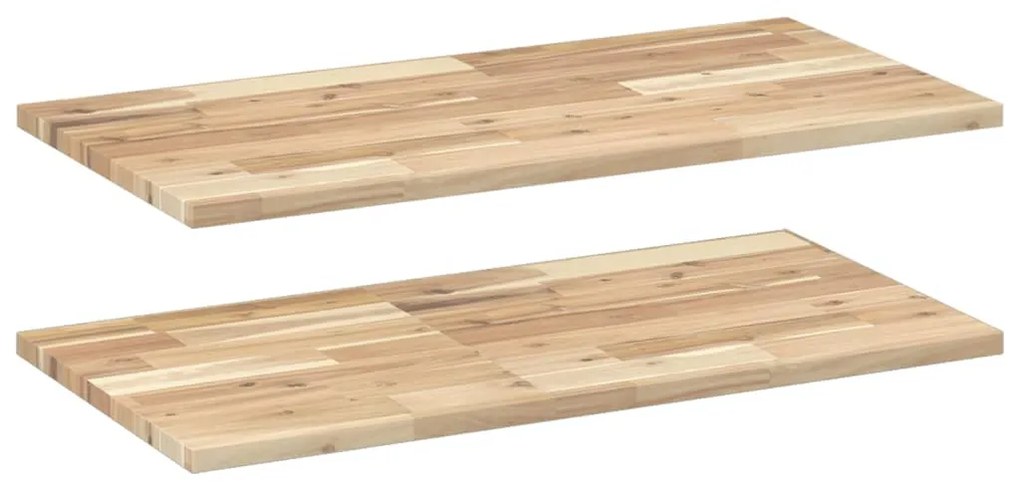 2 db kezeletlen tömör akácfa függőpolc 100 x 40 x 2 cm