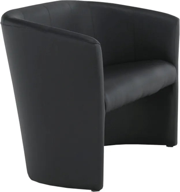 Klub duplafotel, fekete textilbőr, CUBA