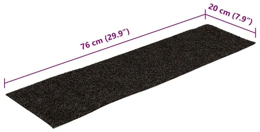 30 db barna lépcsőszőnyeg öntapadós téglalap alakú 76x20 cm