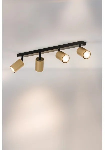 Spotlámpa ZOOM 4xGU10/25W/230V fekete/arany