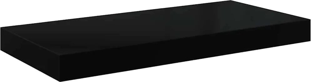 vidaXL magasfényű fekete MDF lebegő fali polc 50 x 23 x 3,8 cm