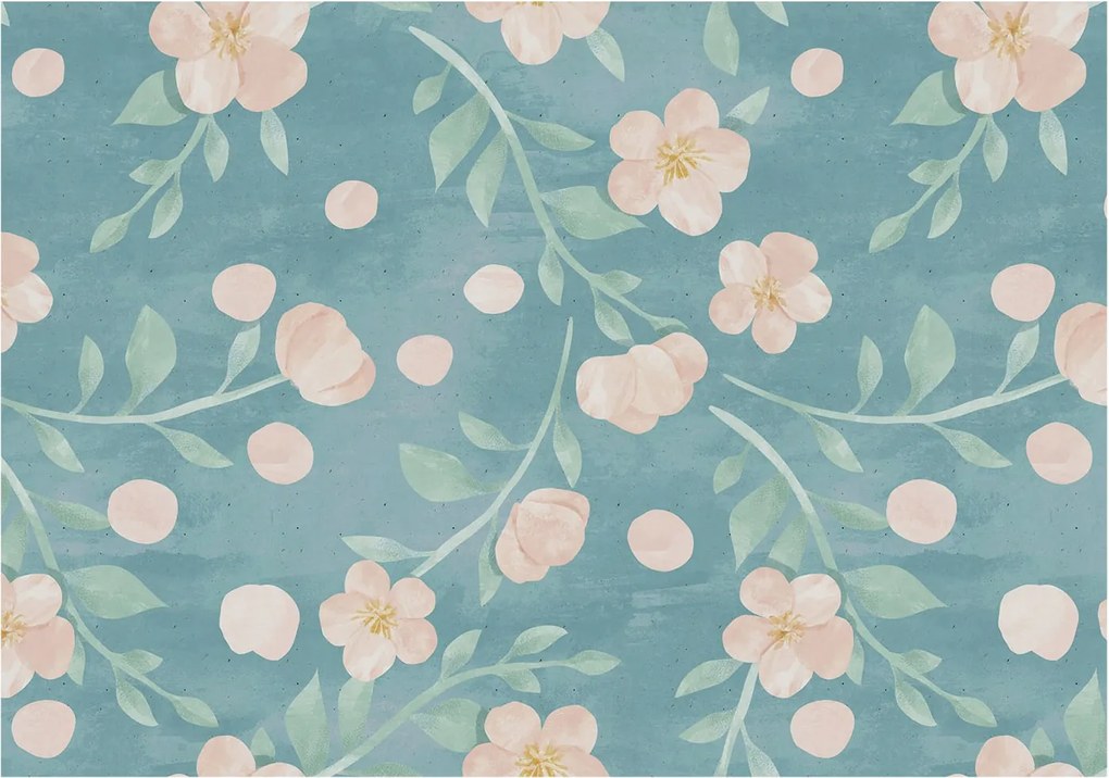 Tapéta Flizelin Falfestmény Prémium Virágos elegancia 312x219 Ragasztó