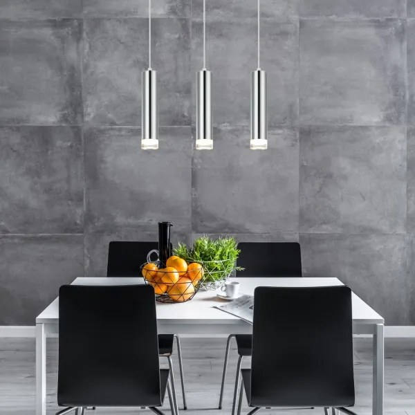 Csillár zsinóron ARMIN 3xGU10/10W/230V fényezett króm